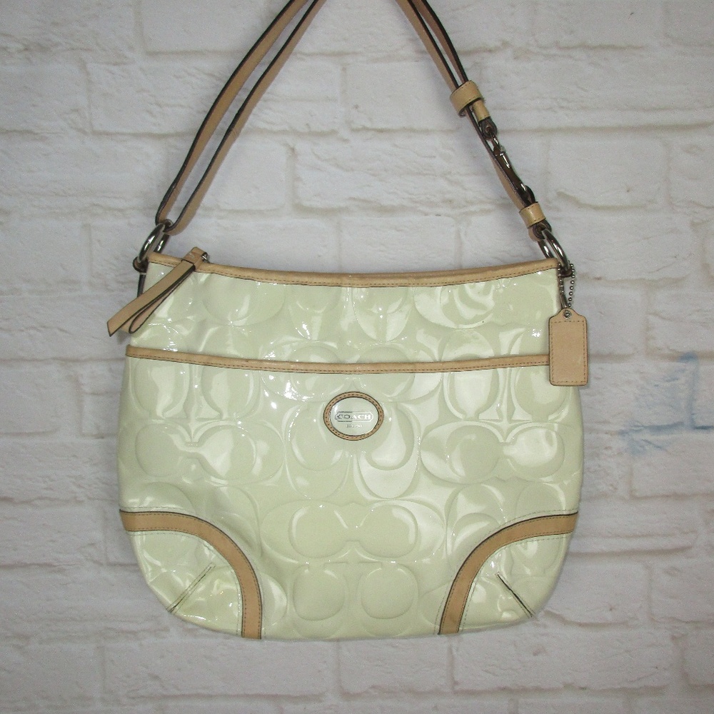 Coach Peyton Embossed Patent Convertible Hobo